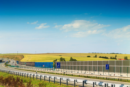 Highway Photo with Blue Sky