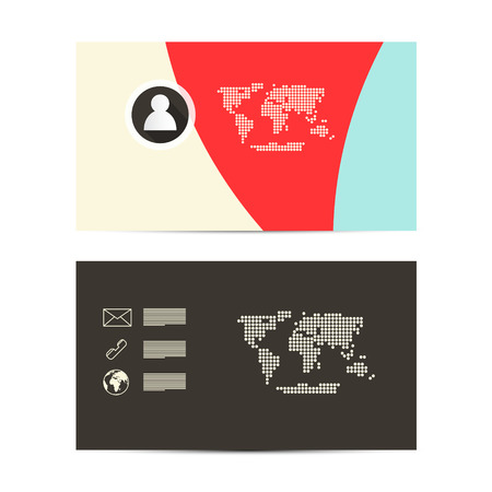 Vector Paper Business Card Templateのイラスト素材