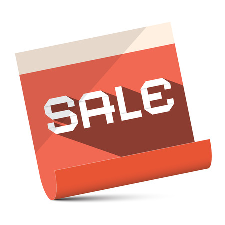 Sale - Red Paper Vector Illustrationのイラスト素材