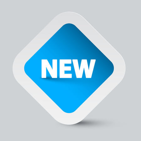 New Title on Blue Vector Stickerのイラスト素材