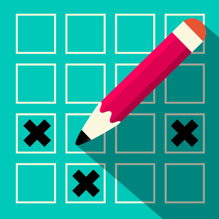 Pencil Check Option Illustrationのイラスト素材