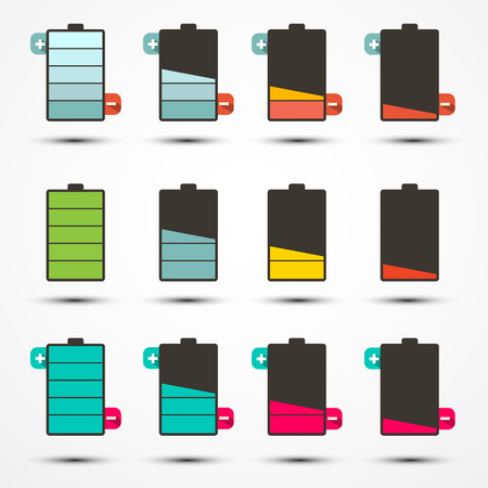 Battery Life Icons Set Setのイラスト素材