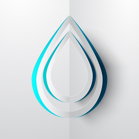 Water Drop Paper Cut Vectorのイラスト素材