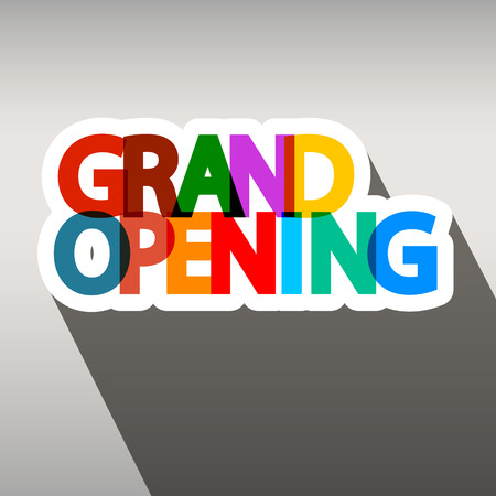 Grand Opening Colorful Paper Titleのイラスト素材