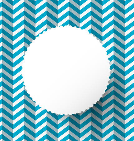 Retro Blue Paper Background with Circle Labelのイラスト素材