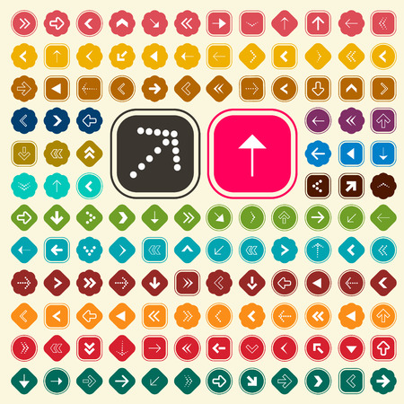 Arrow - Vector Retro Arrows Setのイラスト素材