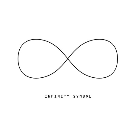 Infinity Symbol Outline Simple Illustration on White Backgroundのイラスト素材