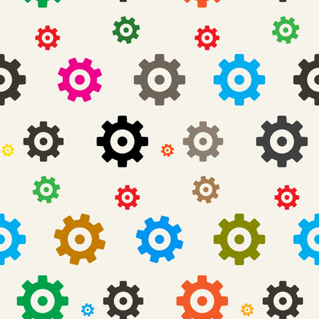 Seamless Cogs Background. Vector Gears Pattern.のイラスト素材