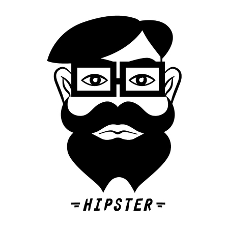 Hipster Man Vector Symbolのイラスト素材