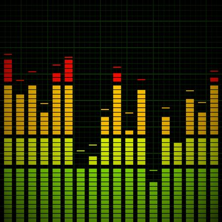 Music Equaliser - Frequency Graph Vector Illustrationのイラスト素材