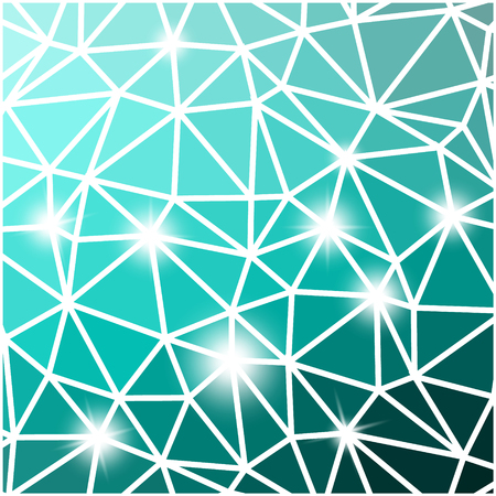 Abstract Blue Background. Vector Winter Backdrop with Triangles and Light Glow.のイラスト素材