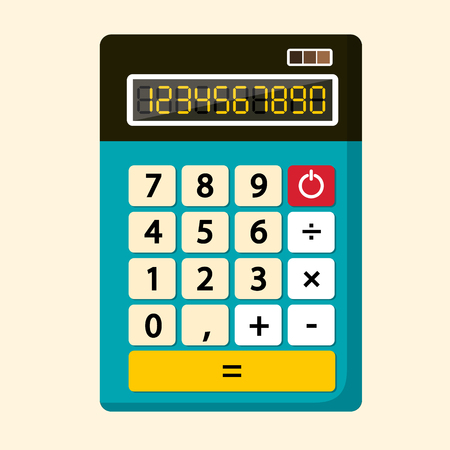 Calculator Vector Flat Design Iconのイラスト素材