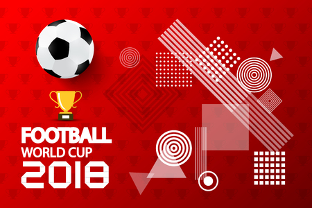 Modern Vector Football World Cup 2018 Creative Layout for Web and Print Designs.のイラスト素材