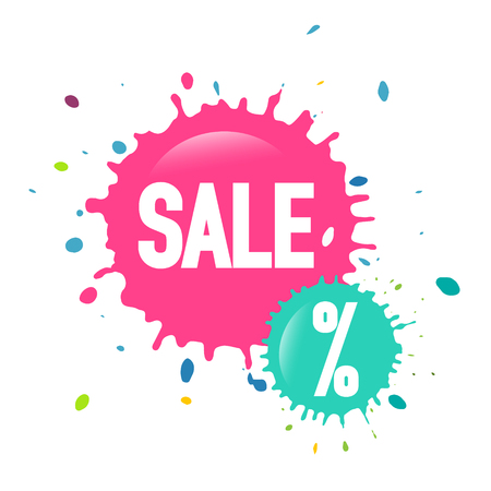 Sale Web Icon - Vector Discount Splashes Labelsのイラスト素材