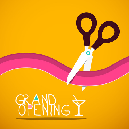 Grand Opening Vector Party Cardのイラスト素材