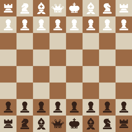 Chessboard. Top View Vector Flat Design Chess Board.のイラスト素材