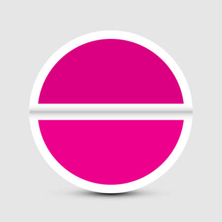 Empty Circle Paper Pink Label Vector Designのイラスト素材