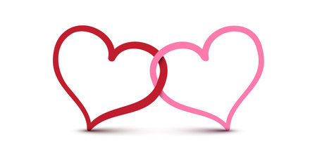 United hearts icon - couple in love vector symbilのイラスト素材
