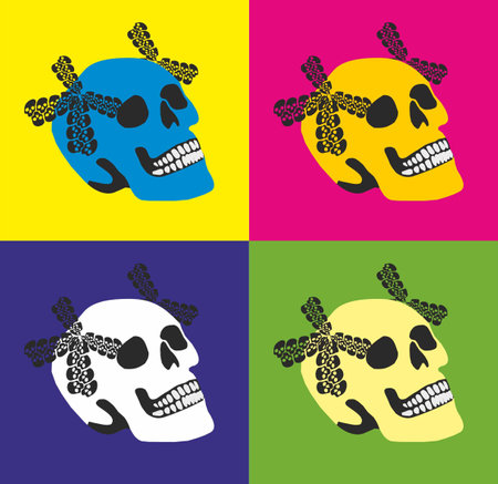 print skullsの写真素材