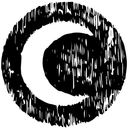 vector isolated illustration of the magic moonのイラスト素材