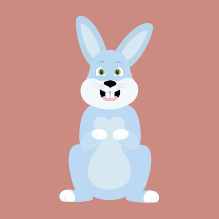 cute cartoon characters. Illustration lovely Bunny for kids apparel, cardのイラスト素材