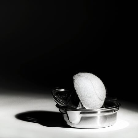 Citrus squeezer and tennis ballの写真素材