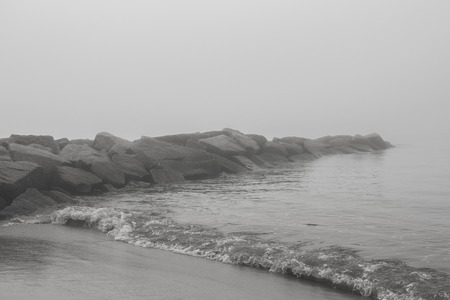 Black and white photo , peaceful placeの写真素材