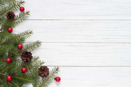 Christmas decoration with fir treeの写真素材