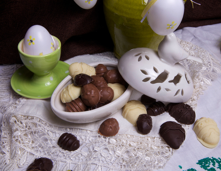 Sweet easter still lifeの写真素材