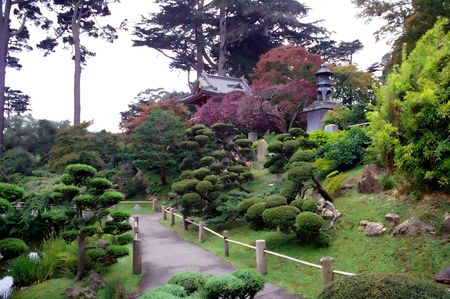 The Japanese Tea Garden in San Francisco, California, was an immensely popular feature of Golden Gate Park originally built as part of a sprawling World's Fair, the California Midwinter International Exposition of 1894. For more than 20 years San Franciscの写真素材