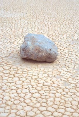 Racetrack Playa is a seasonally dry lake (a playa) located in the northern part of the Panamint Mountains in Death Valley National Park, California, U.S.A.. It is famous for 'sailing stones', rocks that mysteriously move across its surface.の写真素材