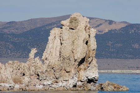 Mono Lake is an alkaline and hypersaline lake in Californiaの写真素材