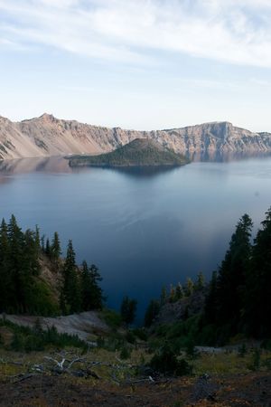 Crater Lake NationaL Park in Oregonの写真素材