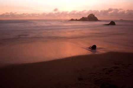 Pfeiffer Beach SP in Big Sur, Californiaの写真素材