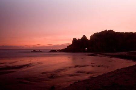 Pfeiffer Beach SP in Big Sur, Californiaの写真素材