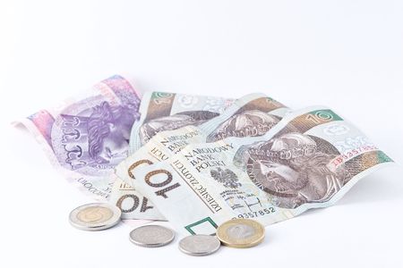 The zÅoty literally meaning "golden", is the currency of Polandの写真素材