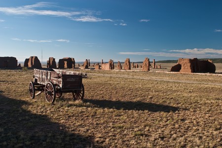 Fort Union National Monument is a unit of the National Park Service located north of Watrous, Mora County, New Mexicoの写真素材