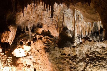Carlsbad Caverns National Park is a United States National Park located in the Guadalupe Mountains in southeastern New Mexico. The primary attraction of the park for most visitors is the show cave, Carlsbad Caverns.の写真素材