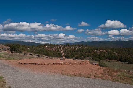 Pecos National Historical Park is a National Historical Park in the U.S. state of New Mexico. It is located about 25 miles (40 km) east of Santa Fe, New Mexico.の写真素材