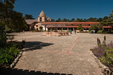 Mission San Carlos Borromeo de Carmelo, also known as the Carmel Mission, is a historic Roman Catholic mission church in Carmel-by-the-Sea, California. It was the headquarters of the padre presidente, Father Fermin Francisco de Lasuen.の写真素材