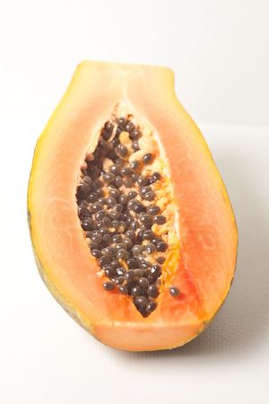 The papaya is the fruit of the plant Carica papaya, in the genus Carica.の写真素材