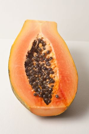 The papaya is the fruit of the plant Carica papaya, in the genus Carica.の写真素材