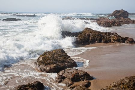 Pescadero State Beach is a beach located 14.5 miles south of Half Moon Bay and 1.5 miles east of Pescadero off State Route 1の写真素材