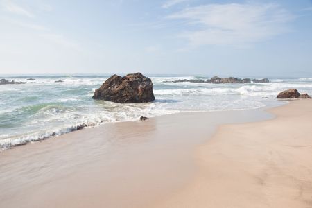 Pescadero State Beach is a beach located 14.5 miles south of Half Moon Bay and 1.5 miles east of Pescadero off State Route 1の写真素材