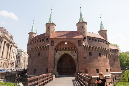 KrakÃ³w barbican is a barbican â a fortified outpost once connected to the city walls.のeditorial素材
