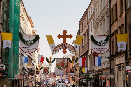 KrakÃ³w Old Town is the historic central district of KrakÃ³w, Polandのeditorial素材
