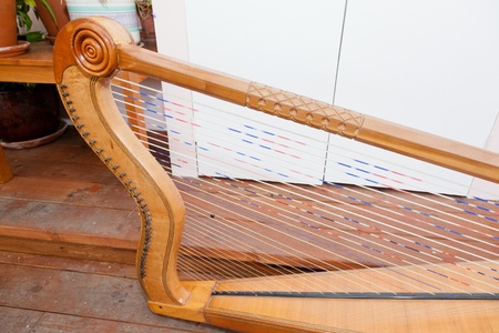 Arpa jarocha is a harp from Veracruz, Mexico, used in conjunto jarocho music.のeditorial素材