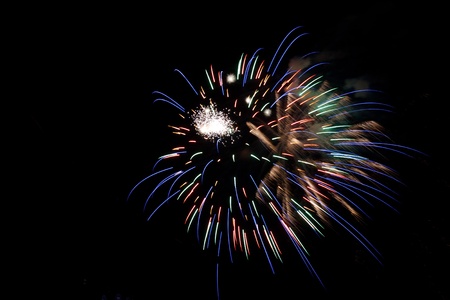 Fireworks Finale of Celebrate America patriotic festival at Shoreline Amphitheatre in Mountain Viewの写真素材