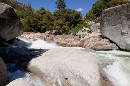 Cascades on Kaweah River in Sequoia National Park, California.の写真素材