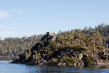 Fannette Island is the only island in Lake Tahoe, California/Nevada, United States. It lies within Emerald Bay.の写真素材